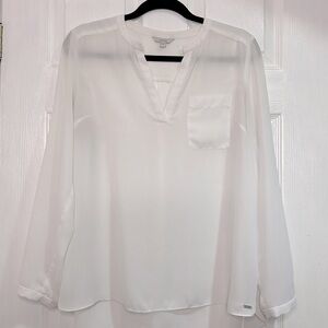 Guess Sheer Blouse in Cream size Large